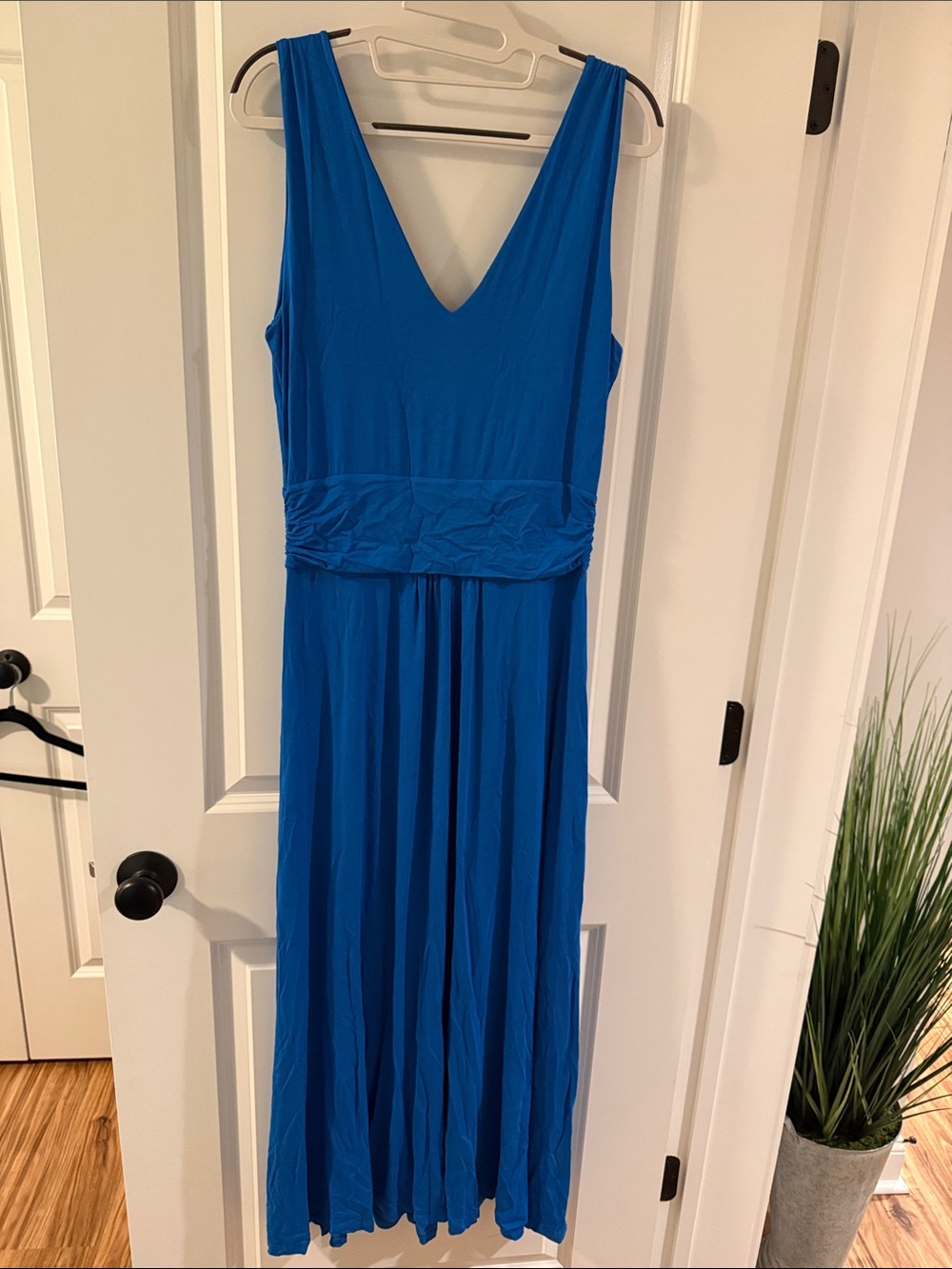 Boden Bright Blue Sleeveless V-Neck Maxi Dress - Picture 2 of 6